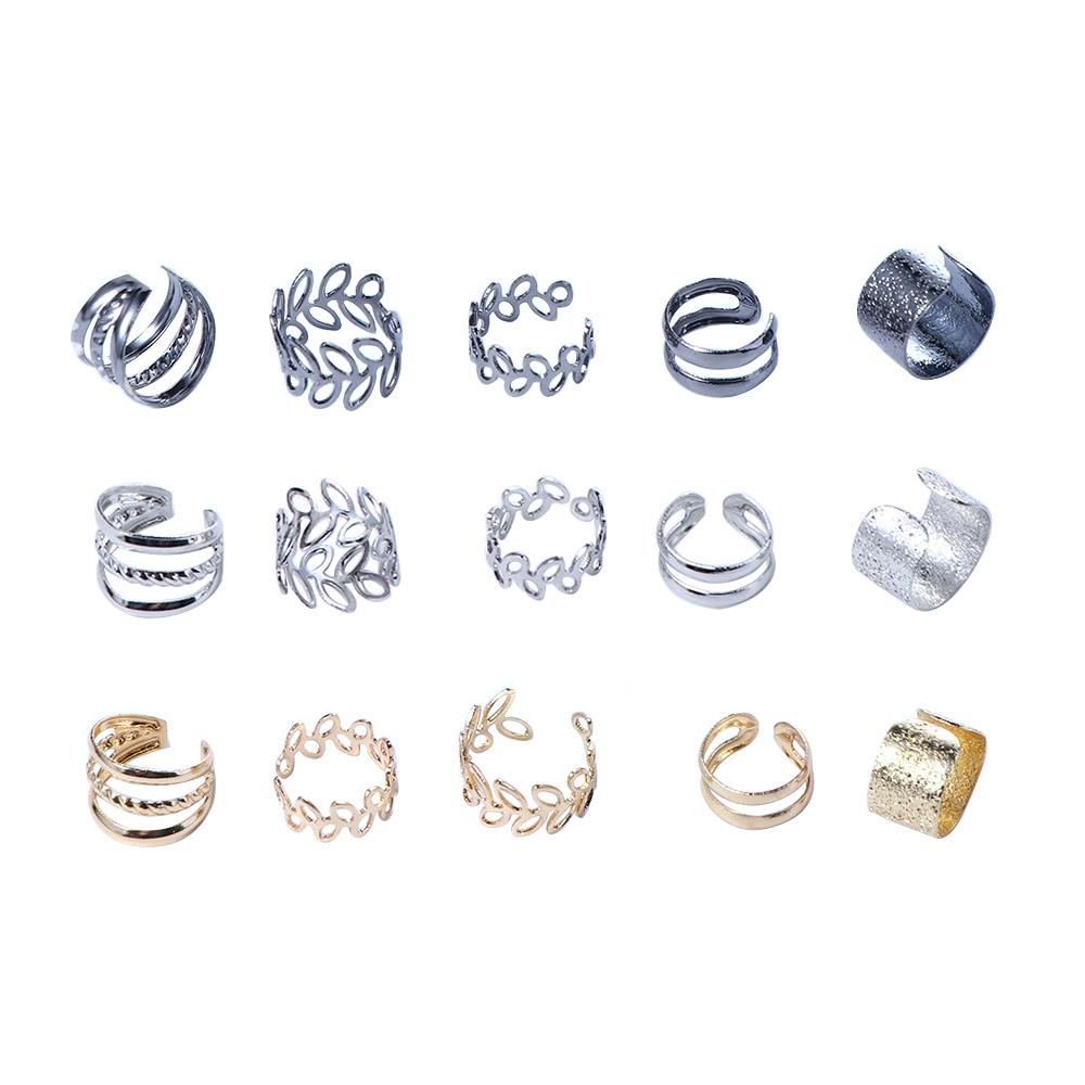 C-Shape Multi-layer Gift Girl Ear Bone Clips Earring Set Korean Style Earrings Leaves Ear Cuff