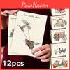 Festive Christmas 12pcs Greeting Card Set Envelopes Holiday Wishes Days Twelve