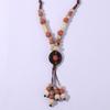 Ancient Ceramic Beads Sweater Chain Tassel Pendant Long Necklace Jewelry Gift