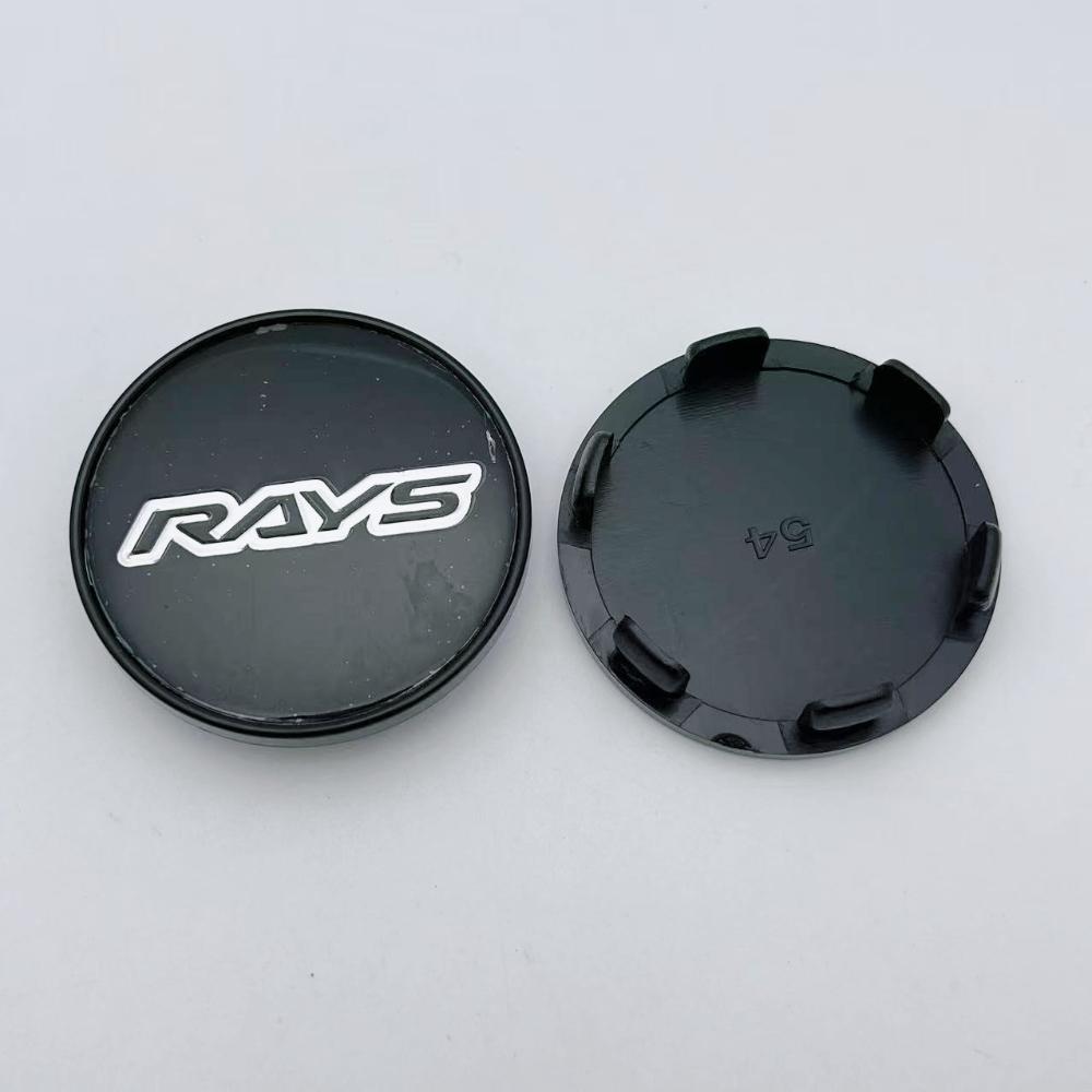 4pcs/Set 54mm 49mm RAYS Logo Emblem Badge Car Wheel Center Caps Wheel Hub Center Dust Cover Rim Hubcaps Car Styling Accessories