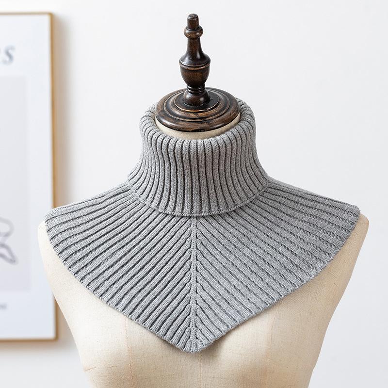 Cashmere High Collar Neck Scarf Women Winter Cervical Protection Warm False Collar Scarf With Sweater Pullover Shawl Scarf