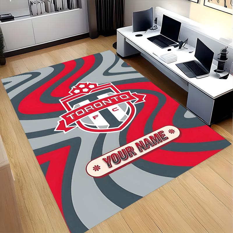 Toronto FC (1) Rug Suitable For Spaces Such As Bedrooms And Entryways Features A Non Slip Backing An Ideal Choice For A Gift