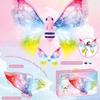 Luminous Glowing Light Up Fairy Wings with LED Lights Adjustable Straps Moving Angel Wings Princess Dress Up Toys Kids Gift