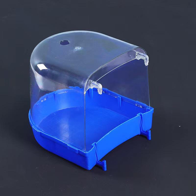 Очень большая прозрачная ванна для волнистых попугайчиков с ящиком - аксессуар для клетки для птиц