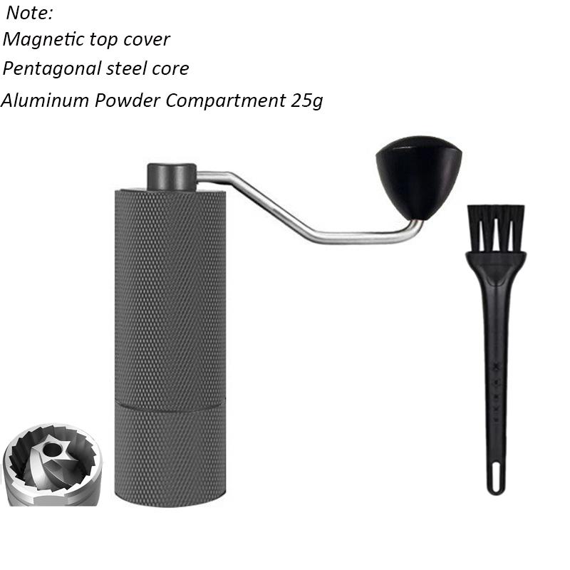 Ручная кофемолка Кофемолка из нержавеющей стали Встроенная двойная подшипниковая фиксация Регулируемый кухонный кофейный инструмент