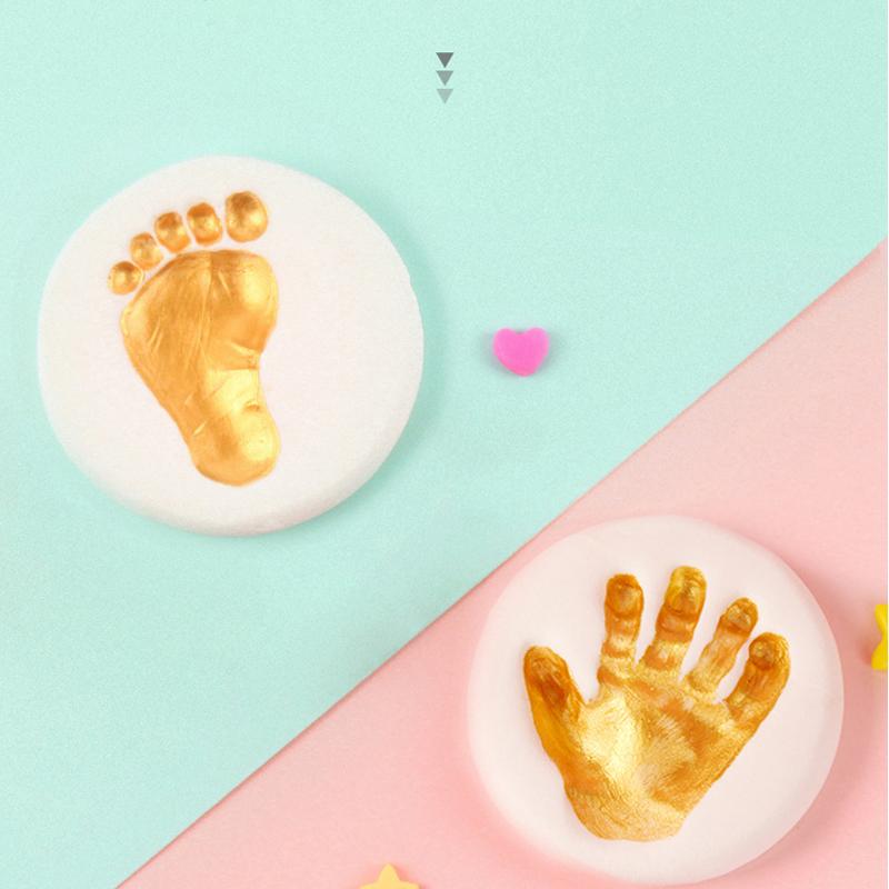 Полнолуние детские следы рук набор чернил для фоторамка детская нога и рука принт новорожденный веха сувениры литье