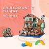 2046pcs Building Blocks Toys Fisherman's Wharf DIY Houseboat Seaside Street View Puzzle Assembling Bricks Toys for Kids Adult Gifts No Box