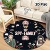 Ковер круглый Spy Family Ковер для гостиной, спальни, дивана, игровой комнаты Декор Нескользящий коврик для пола