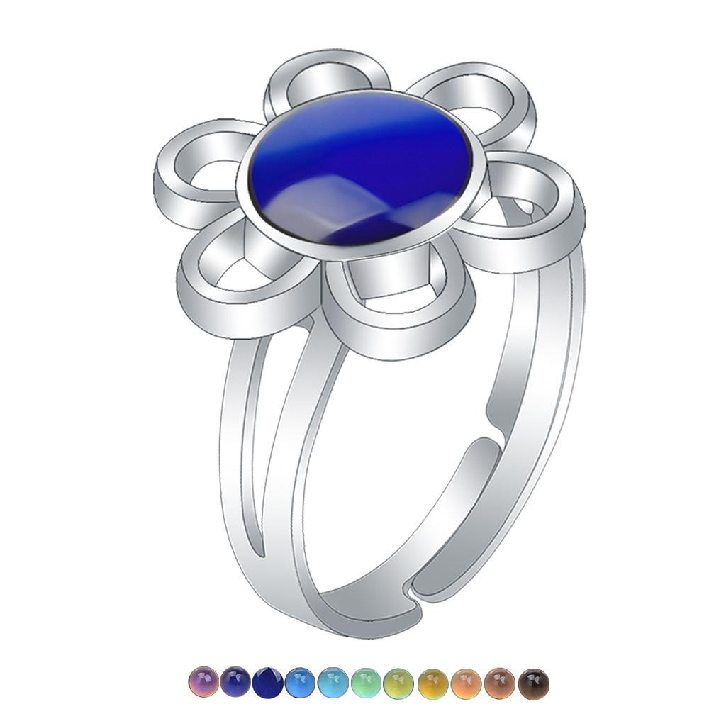 1Pcs Fashion Ring Simple Children's Princess Cartoon Cute Animal Temperature Change Ring