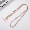 Phone Lanyard Women's Long Leather Woven Metal Chain Phone Case Detachable Phone Lanyard Diagonal Cross Bag Decoration