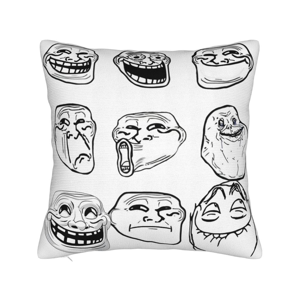 Мем Trollface Rage Comic Смешная Шутка Тролля Интернет Наволочки Винтажная Наволочка Для Свадебной Вечеринки Домашний Декор Чехол на Подушку