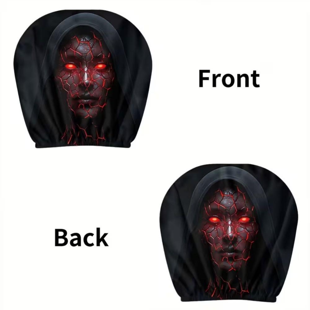 2Pcs Ghost Headrest Covers Halloween Accessories Neck Pillowcase Car Seat Headcover  All Seasons