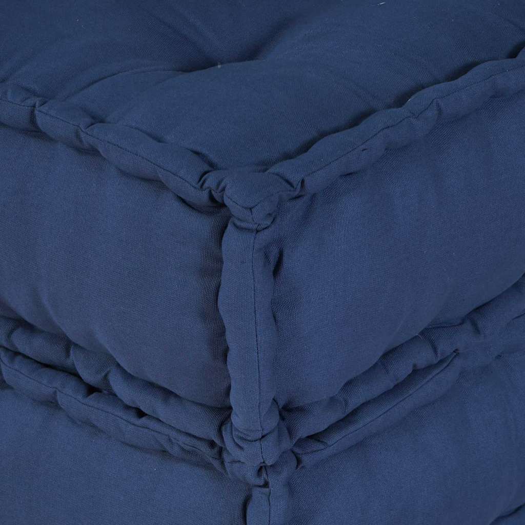 Modular Sofa Set 3 pcs Indigo Fabric