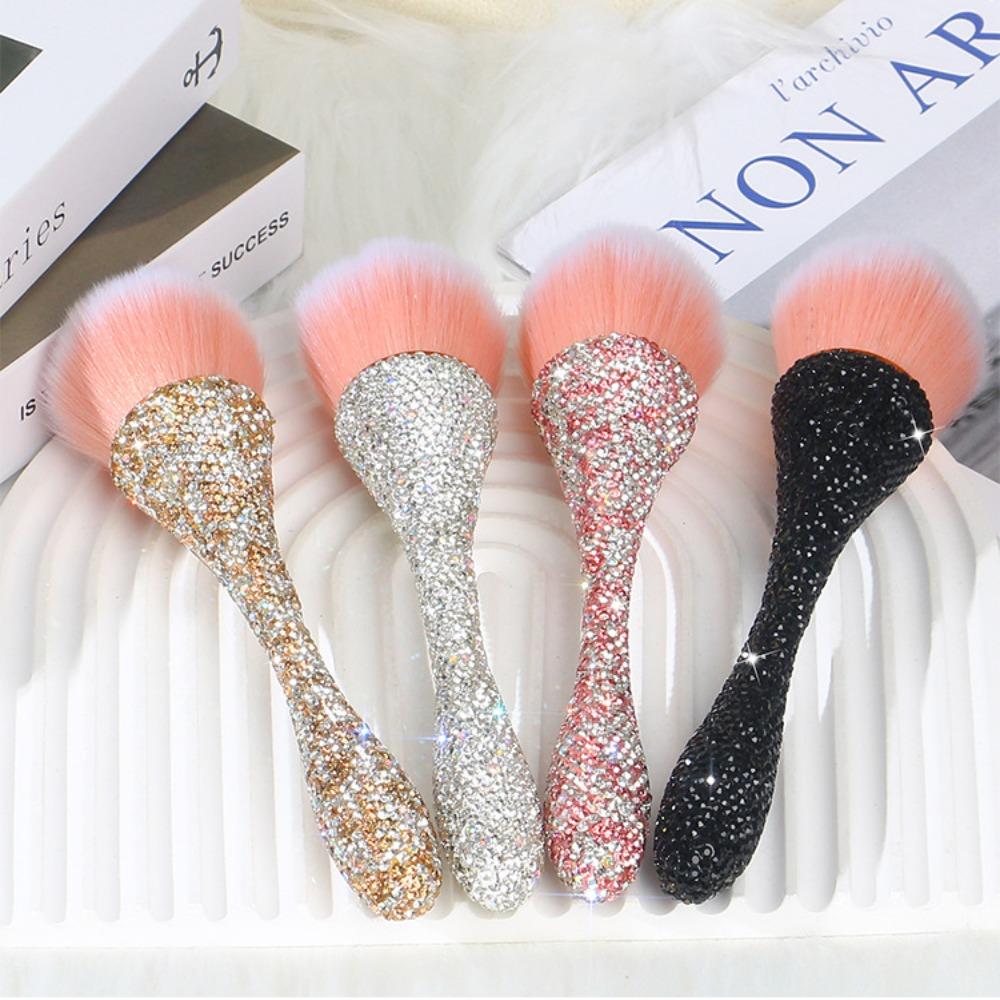 Artificial Fiber Loose Powder Brush Soft Bristles Blush Brush Professional Make Up Brush
