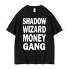 Joeyy Shadow Wizard Money Gang Футболки с принтом букв Смешная футболка с мемом Y2K Мужчины Женщины Харадзюку Хип-хоп Оверсайз Уличная футболка