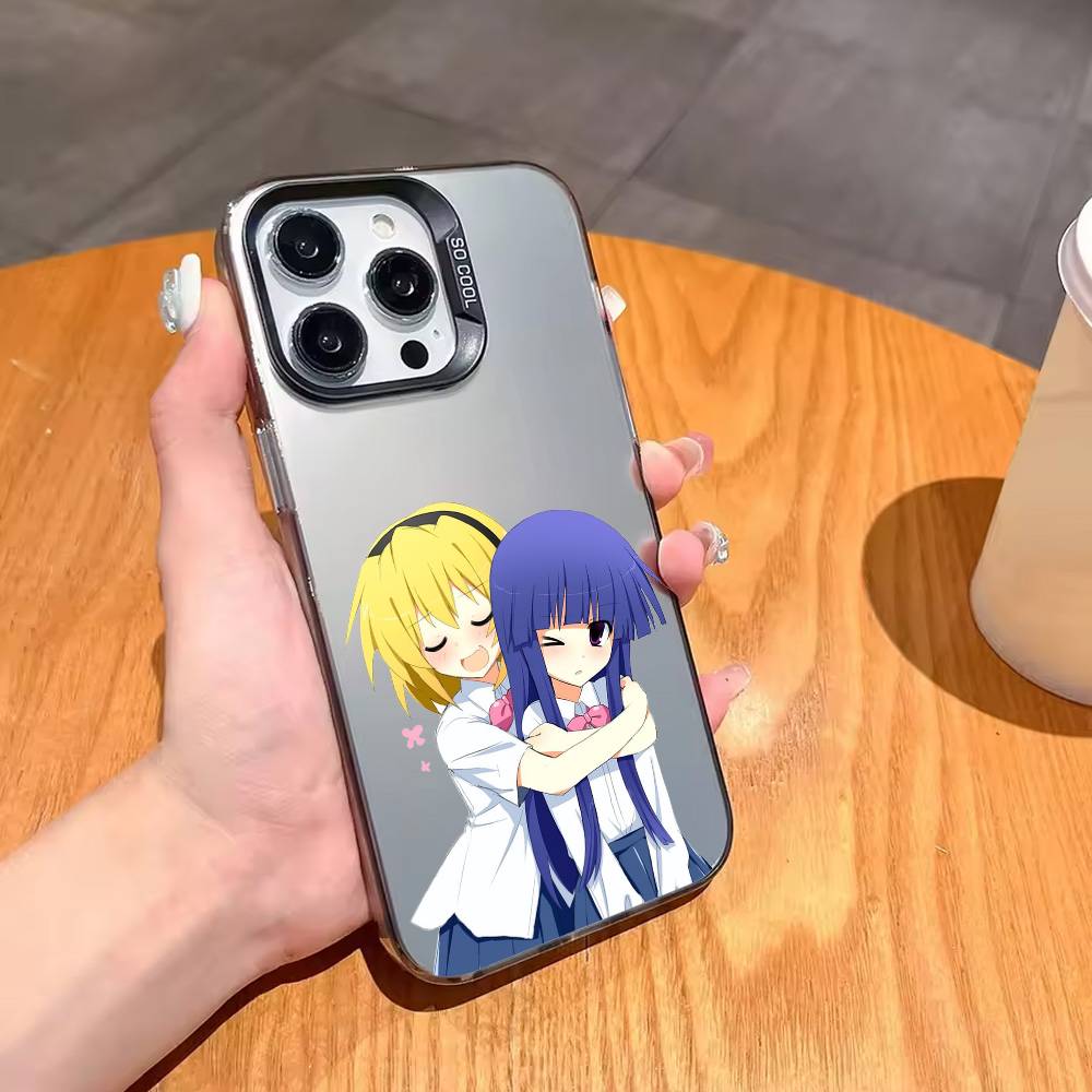 Чехол для телефона H-Higurashi W-When-N They Cry для iPhone 17, 16, 15, 14, 13, 12, 11 Plus, Pro Max Конфетный Посеребренный Внутренний Чехол