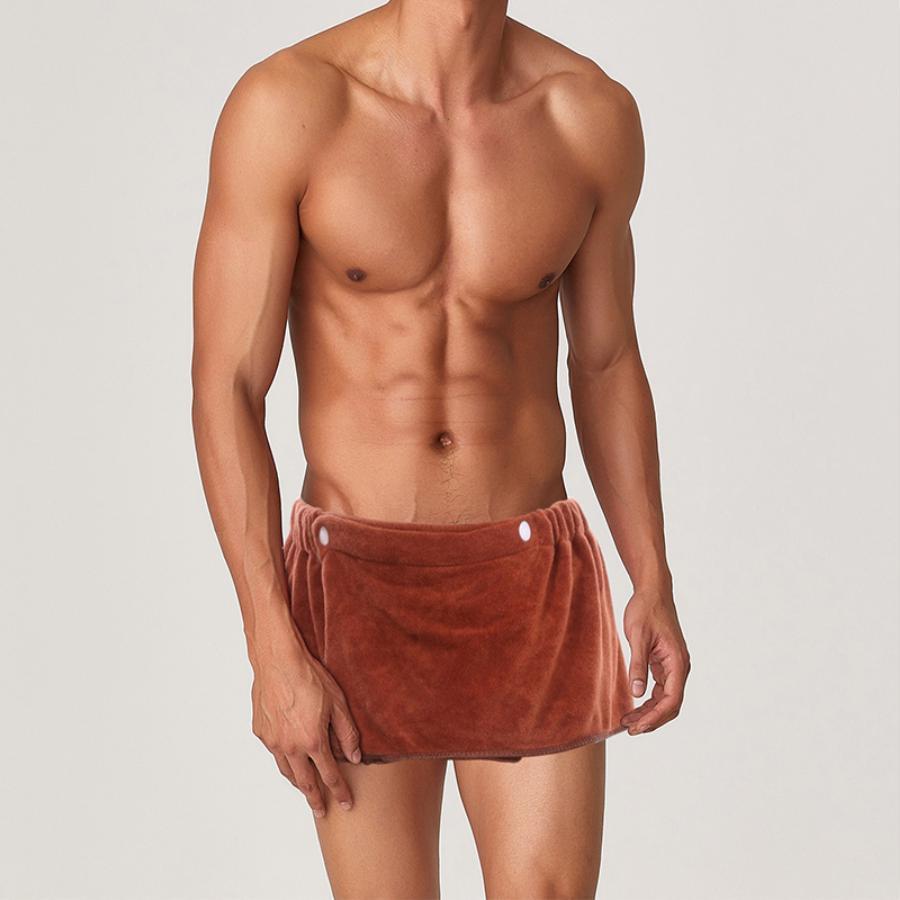 1Pc Men's Short Bath Towel Absorbing Wearable Coral Fleece Towel Beach Sexy Bath Swimming Towel Blanket