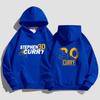 Баскетбольная толстовка Curry с капюшоном Gold State Sports Coat, толстовка Warriors Stephen, черная
