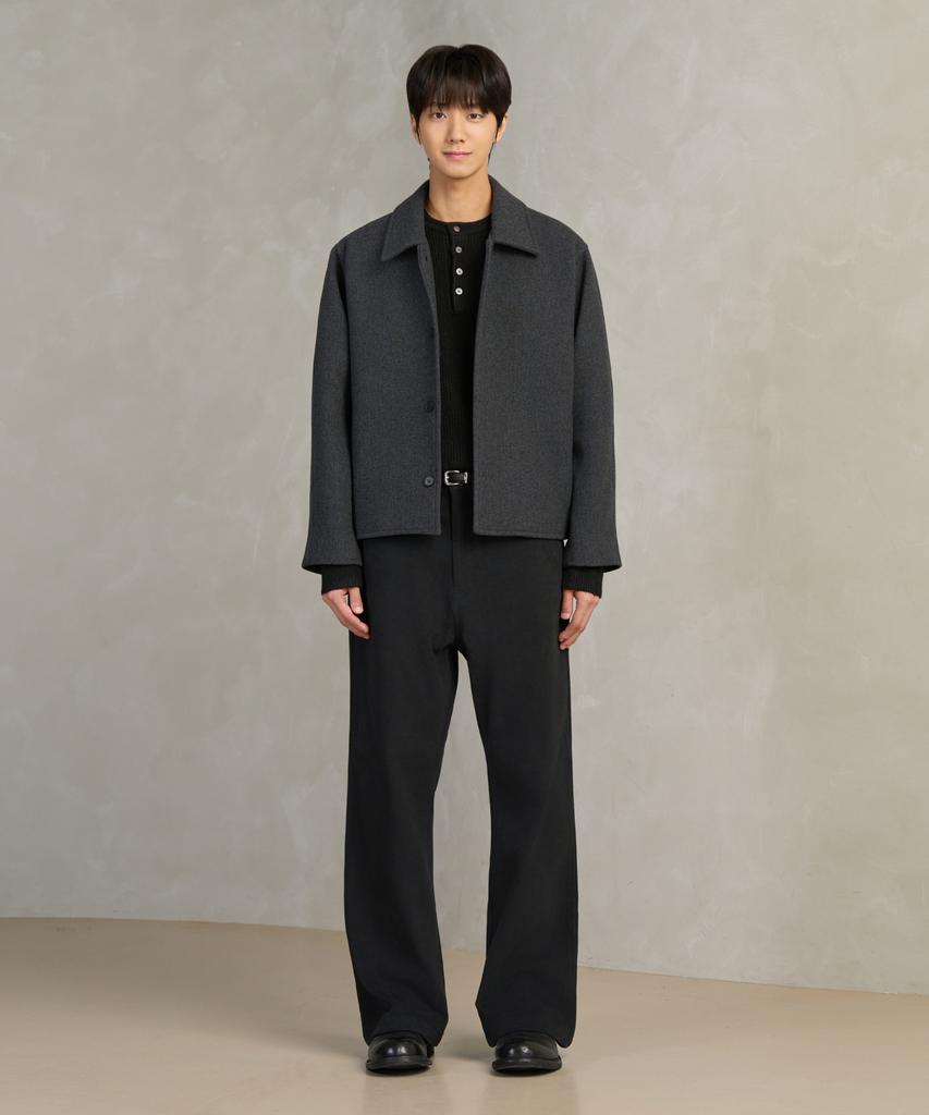 Короткое шерстяное пальто Hyoji Fw в елочку