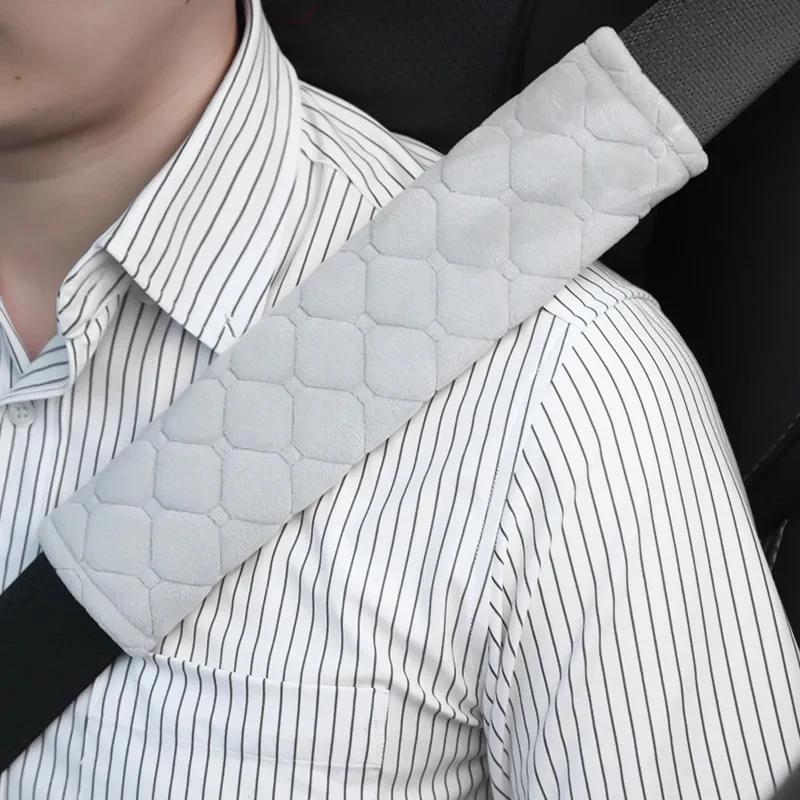 Universal Car Seat Belt Protector Cover Soft Warm Plush Safety Belt Shoulder Protector Auto Interior Decoration Accessories