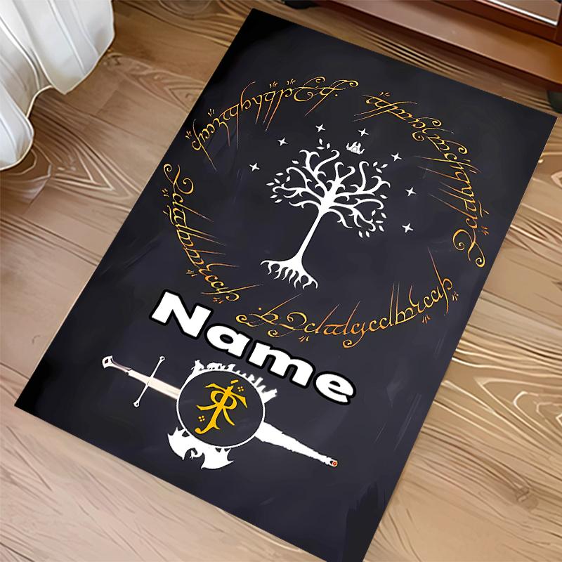 Custom personalization The Fellowship of the Ring Print Area Rug - Soft, Washable Non-Slip Indoor Mat,Living Room,Home&Office Decorative Rug