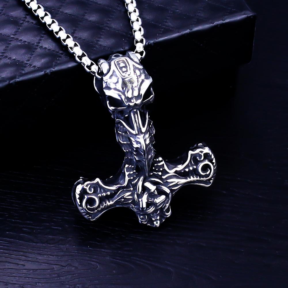 Ожерелье для мужчин скандинавская культура викинг мужская голова птицы ретро подвеска