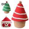 Рождественская плетеная корзина с крышкой в виде снеговика, ящик для хранения рождественской елки, контейнер для рождественских подарков, органайзер для закусок, игрушек, гостиной, кухни, ванной комнаты, декора