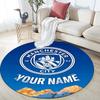 Custom Name,Manchester City FC pattern round rug,Carpet Rug for Living Room Bedroom Playroom ,Non-slip Floor Mat,Holiday Gifts and Birthday Gifts.