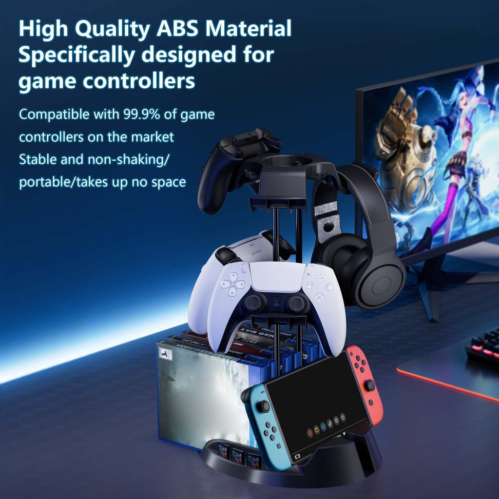 Стойка для хранения игровой консоли, двухуровневая ручка, органайзер для контроллера, держатель дисплея