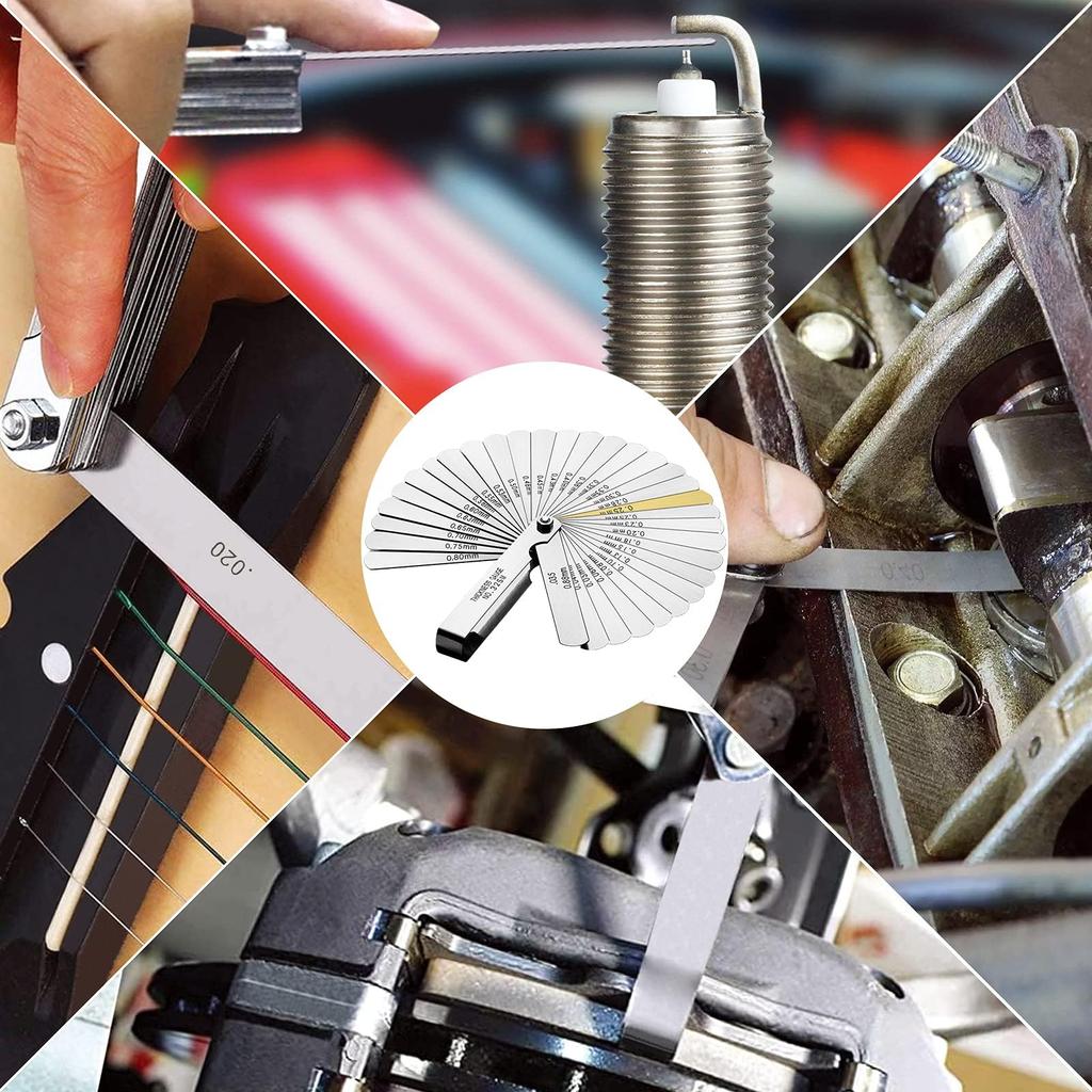 Щупы для зазоров Spurtar, 32 шт., 0,001 - 0,03 дюйма (0,04 - 0,88 мм), шумовка