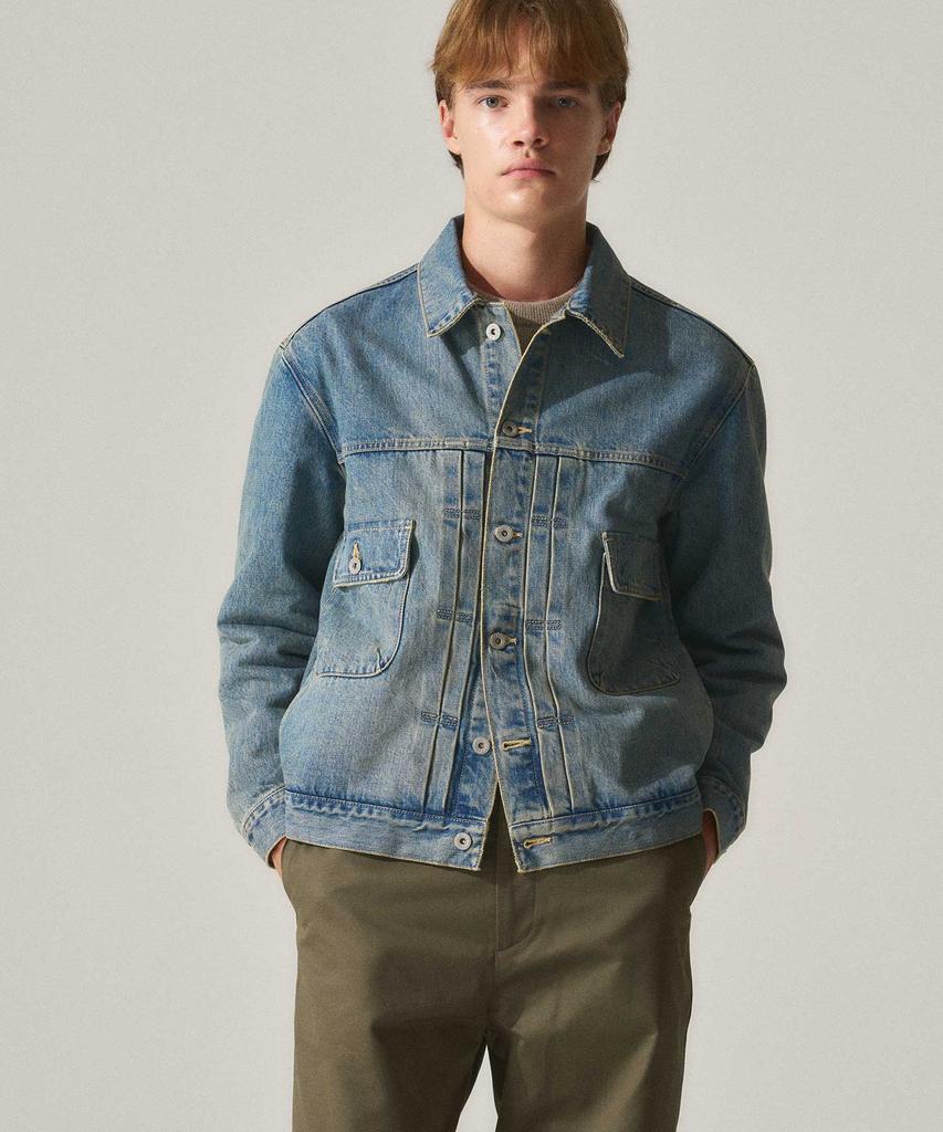 RISE&BELOW Vintage Wash Type-2 Denim Trucker Jacket