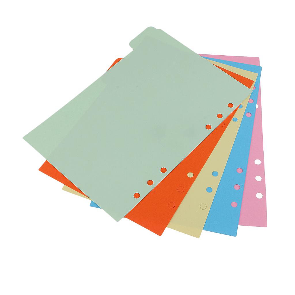 5 pieces of power tabett paper planner notebook divider index page with 6 holes