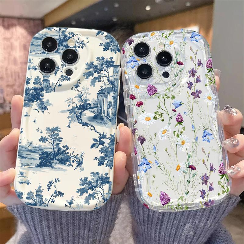 Чехол для телефона Samsung Galaxy S22 S23 S21 Ultra Plus S20 FE A24 A14 A34 A35 A05 A05S A53 A33 A52 Летние Цветные Цветы Чехол
