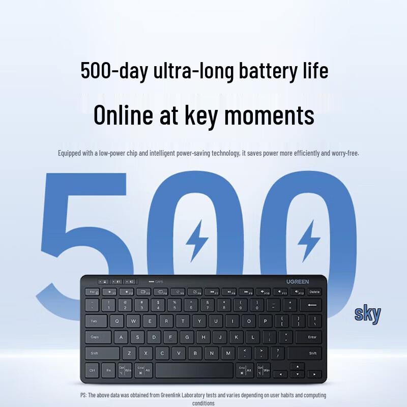 UGREEN 78-Key Dual Mode Wireless Bluetooth Membrane Keyboard