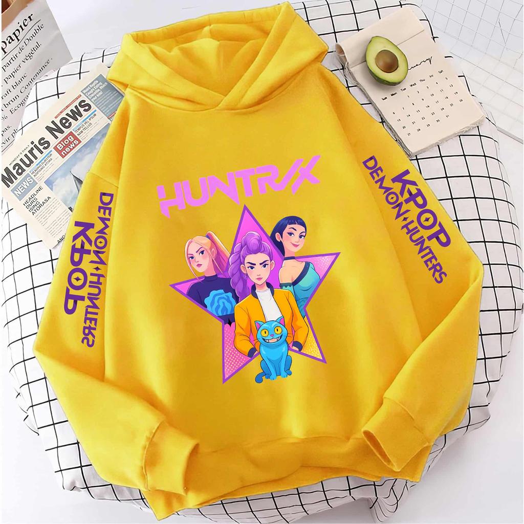 Hoodies Sweatshirts Girls Cartoon Printed Children's Girls Hooded Sweatshirt Children's Fashionable Casual Top Girls' Clothing