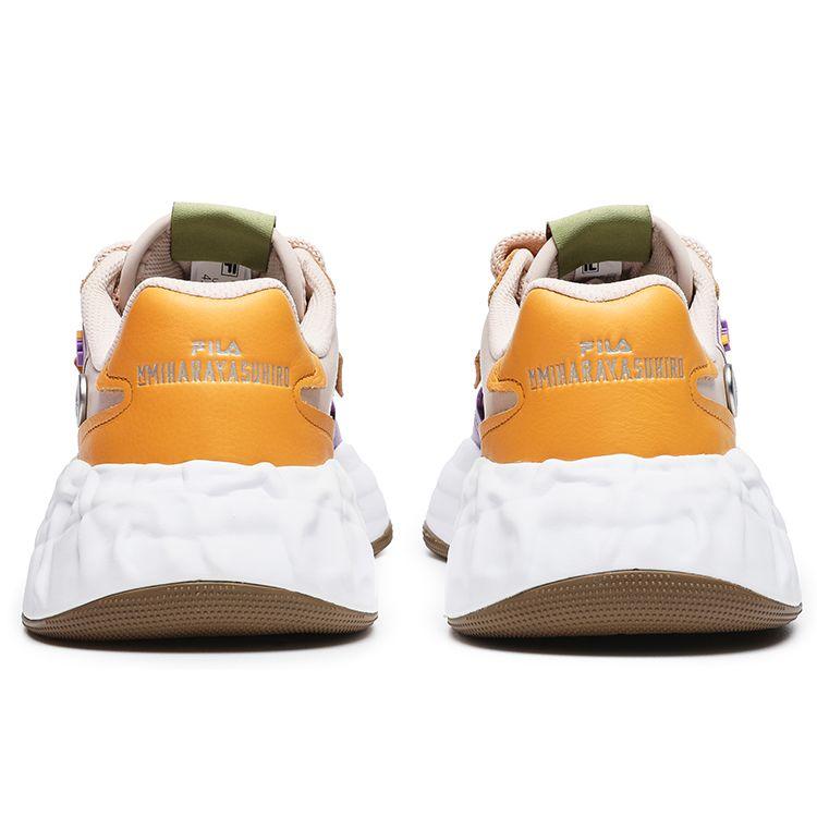 Mihara Yasuhiro X Fila FM-20 Кожаные Кроссовки на Толстой Подошве Повседневные Низкие Кроссовки Женские кроссовки Белый Желтый Фиолетовый F12W234207FWG