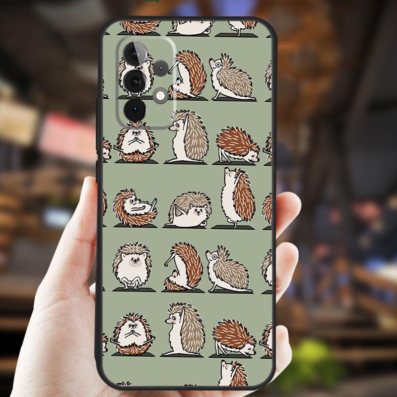 Animal Hedgehog Case For Samsung Galaxy A05 A06 A22 A53 A33 A26 A16 A56 A36 A32 A52 A54 A34 A14 A55 A15 A35