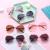Rimless Rhinestone Sunglasses For Women Retro Diamond Square Sunglasses Oversized Sun Glasses Summer Shades Uv400 Eyewear
