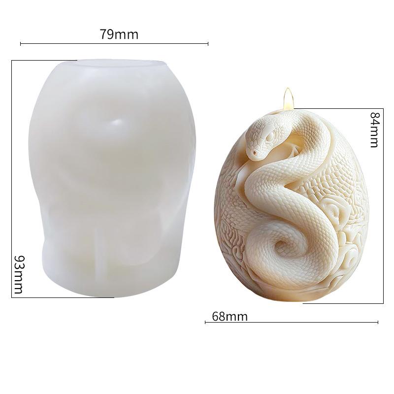 Силиконовая форма для ароматерапевтической свечи в форме змеи, сделай сам, для диффузного гипса, подарок на Хэллоуин, силиконовая форма, праздничный подарок