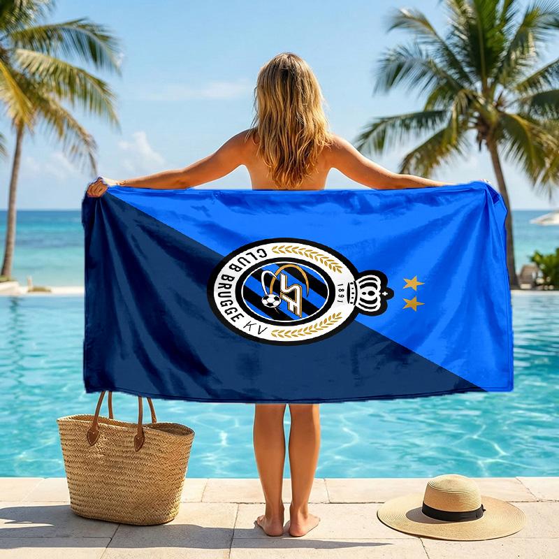 Club Brugge FC print Quick Dry Beach Towel Microfiber Absorbent Portable Travel Swimming Towel