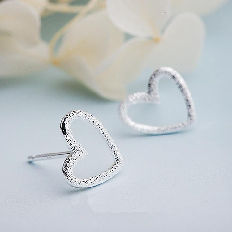 Xiaomi Female Heart Stud Earring 100% 925 Sterling Silver Earrings For Women Gift Sterling-silver-jewelry Pendientes Mujer