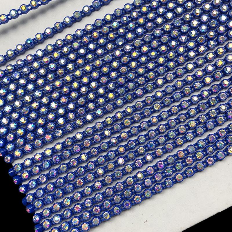 Одежда Обувь Шляпа Вырез Брюки Край Diy с ромбовидным дизайном Аксессуары для одежды Кружева 9 метров 3 мм, прошитая вручную цепочка со стразами
