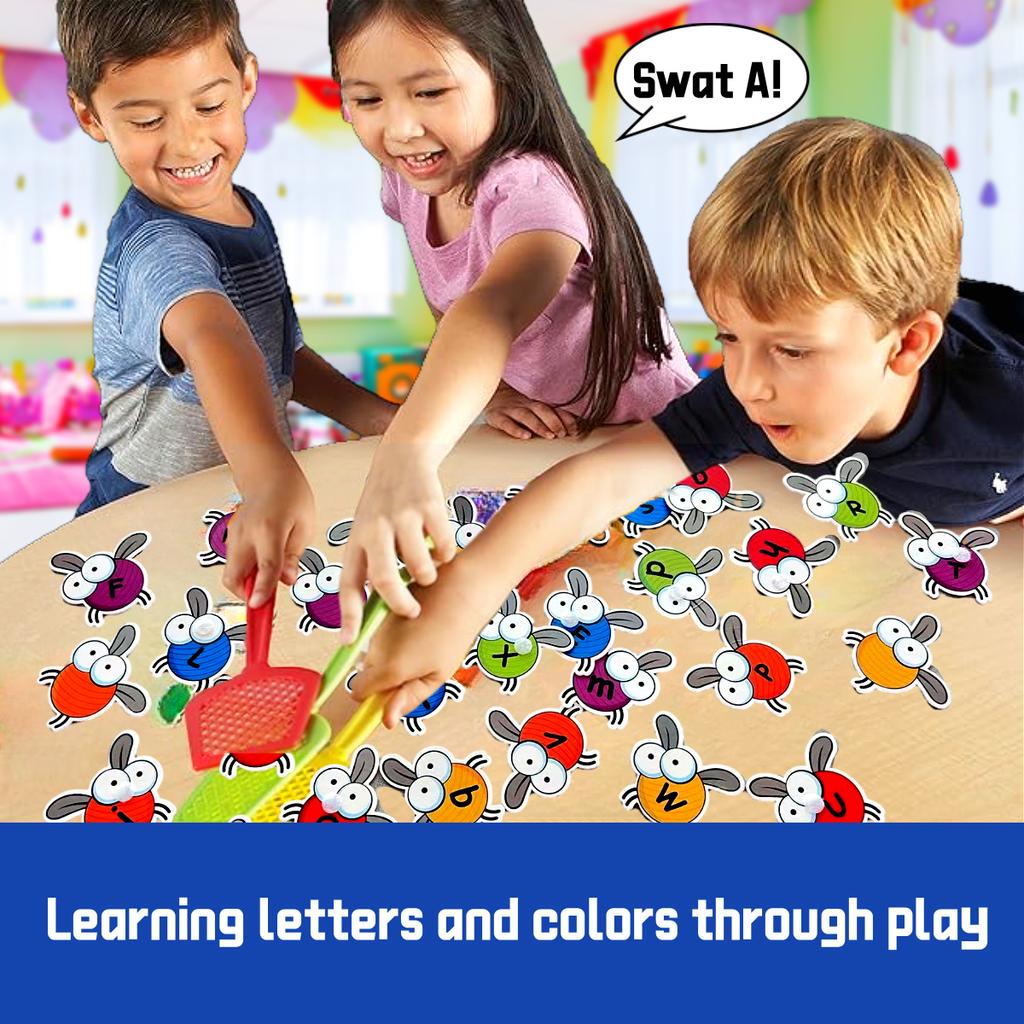 Educational Alphabet & Color Recognition Toy: Swat ABC Board Game for Kindergarten & Preschoolers,Uppercase & Lowercase Learning