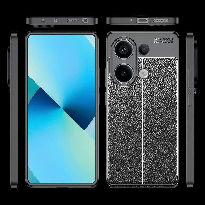 Чехол для Poco M6 Pro, чехол для Xiaomi Poco M6 Pro, противоударная защита линз, бампер, броня, ТПУ, мягкая кожа, Fundas Poco M6 Pro