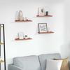 Wall Shelf with Shelf 4 pcs Red 40 x 9 x 3 cm Wood Based Material