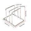 2 Sectional Cutting Board Holder Stainless Steel Chopping Board Organizer Kitchen Storage Rack