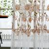 Gauze Peony Tulle Curtain Elegant Transparent Curtain Modern Sheer Curtains  Home Decoration