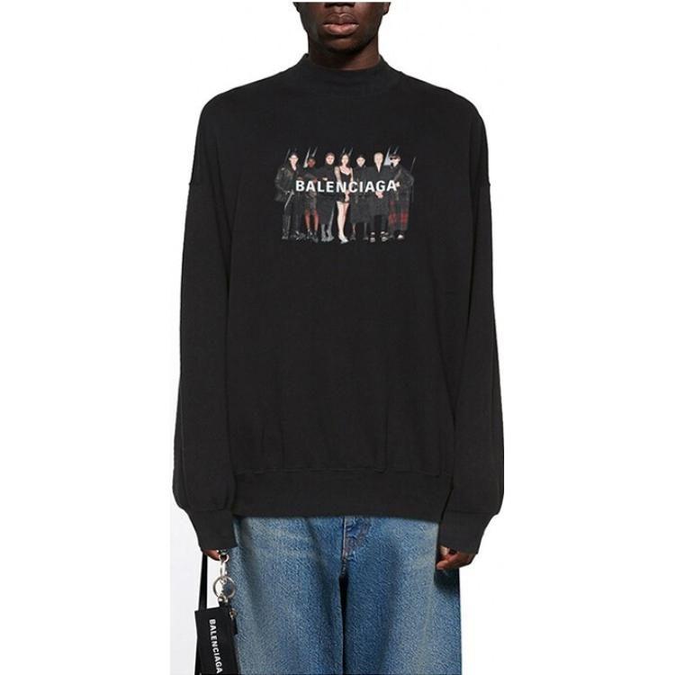 Balenciaga Толстовка Мужская Черная 652981TIVA21000