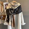 Design Floral Printed Cashmere Scarf Women Winter Pashmina Shawls And Wraps Thick Warm Bufanda Stoles Blanket Luxury