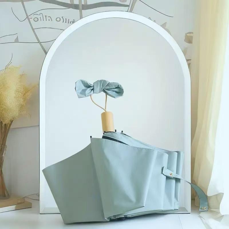 Полностью автоматический трехслойный зонт с черным клеем и защитой от УФ-лучей с логотипом для дождя или солнца